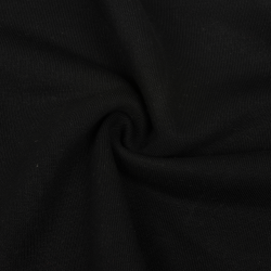Ткань Футер 3-х нитка, Петля, цвет Черный (на отрез)  в Арзамасе