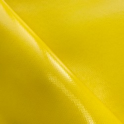 Ткань ПВХ 600 гр/м2 плотная, Жёлтый (Ширина 150см), на отрез  в Арзамасе