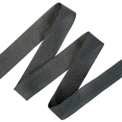 Окантовочная лента-бейка, цвет Чёрный 22мм (на отрез)  в Арзамасе