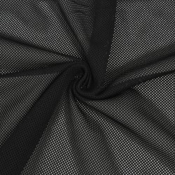 Трикотажная Сетка 75 г/м2, цвет Черный (на отрез)  в Арзамасе