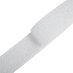 Контактная лента 25мм цвет Белый (велькро-липучка, на отрез)  в Арзамасе