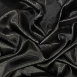Атлас-сатин, цвет Черный (на отрез)  в Арзамасе