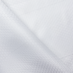 Ткань Оксфорд 300D PU Рип-Стоп СОТЫ, цвет Белый (на отрез)  в Арзамасе