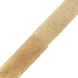 Контактная лента 25мм цвет Кремовый (велькро-липучка, на отрез)  в Арзамасе