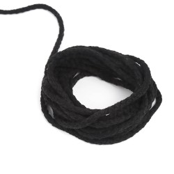 Шнур для одежды тип 2, цвет Чёрный (плетено-вязаный/полиэфир)  в Арзамасе